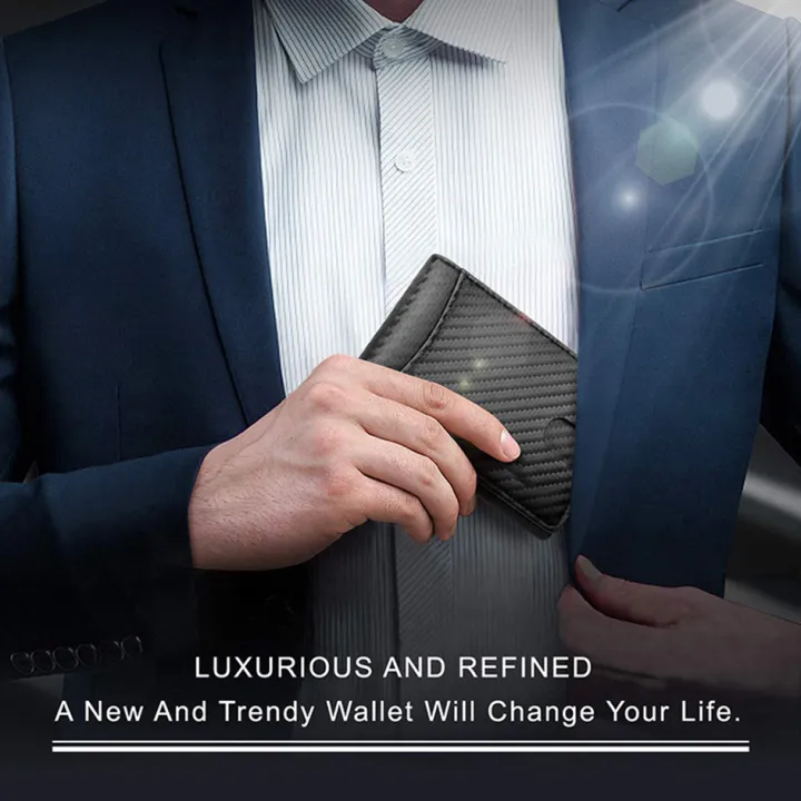 Rfid%20Leather%20Men%20Wallets%20Money%20Bag%20Slim%20Thin%20Card%20Holder%20Wallet%20Carbon%20Fiber%20Male%20Small%20Short%20Purse%20Black%20Billfold%20Walet%20Gifts%20-%20Image%207