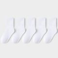 5Pairs/Set 3-13Years Baby Girls Boys Casual Sports Socks Soild Soft Cotton Four Season School Socks Black White Gray Kids Socks. 