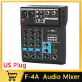 HD A4 A5 Sound Card Mixing Console Mixer Professional Audio 4 5 Channel Sound Mixer For Live Streaming DJ Audio Equipment. 