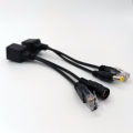 JIENUO POE Adapter Cable RJ45 Injector Splitter Network Power over Ethernet PoE Adapter Injector Splitter Kit.