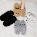 Winter Cute Cat Plush Slippers Women Indoor Comfortable Quiet Soft Sole Floor Slides Couples Winter Warm Fuzzy House Sandals.