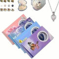 Natural Freshwater Pearl & Alloy DIY Wish Open Clam Pendant Necklace for Women – All Season Unique Jewellery Gift for Girls. 