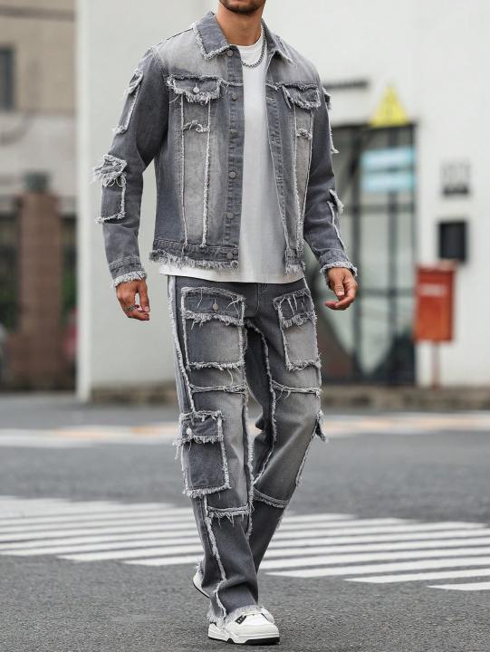Men's%20Street%20Style%20Casual%20Distressed%20Raw-Hem%20Grey%20Denim%20Set,%20a%20Minimalist%20and%20Fashionable%20Two-Piece%20Ensemble.%20-%20Image%206