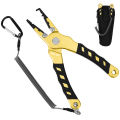 SANLIKE Rust-Proof Aluminum Alloy Fishing Pliers Multifunctional Handle  Hook Remover Fish Line Scissors All-in-One Fishing Tool. 