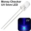 10Pcs- UV Money Checker LED Ultra Bright Clear Transparent DC 3V 20mA 5mm UV LED Diode Lights Emitting Diodes. 
