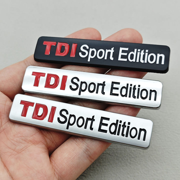 Tdi Performance Sticker 3D Metal Red TDI Sport Edition Logo Turbo Car Letter Sticker Emblem ...