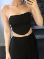 Sleeveless Off Shoulder Fashion Corset Crop Tops Vest Female Underwear Backless Bustier Top Solid.