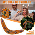 Outdoor Sports Kangaroo V-Boomerang Throwing Ball Throwing Toy Parent-Child Party Interactive Game Wooden Boomerang Holiday .