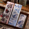 3pcs Chinese style Bronzing flat Stickers Creativity Decorative Stick Labels Diary Album Scrapbooking material Craft Supplies.