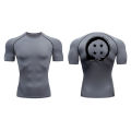 Graphic Short Sleeve Compression Shirt for Men Summer Athletic Quick Dry Tshirt Gym Workout Running Tees Tops Sporty Baselayers.