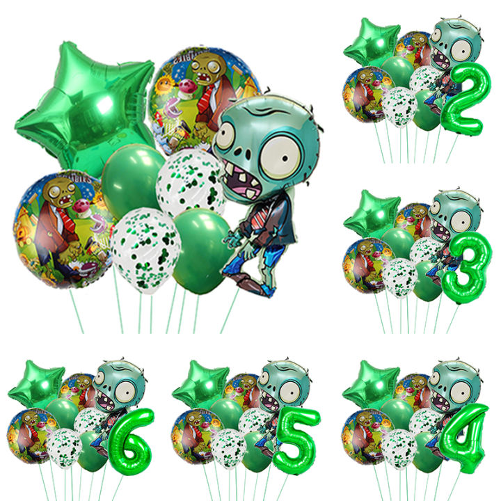 Plants Vs Zombies Balloons Pvz Cartoon Game Children Birthday Party ...