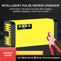 220V Power Puls Repair Charger Car Battery Charger 12V 2A LED Display Moto Truck Battery Charger Wet Dry Lead Acid Battery. 