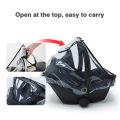 Baby Safety Seat Rain Cover Transparent EVA Baby Stroller Carriage Rain Cover Dust Cover Double Zipper Baby Stroller Accessories. 