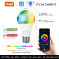 Tuya Smart Life APP Wifi Led Light Bulb AC110V 220V  A19 A21 E27 RGBCW Lamps Works With Alexa  Home Voice Control lightify. 