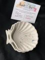 2 pc Ceramic Shell Trinket Tray, Shell Tray, Customise Shell Trinket Tray, Ceramic Tray, Shell Jewelry Tray. 