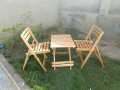 Chair Table Set Wooden Foldable Chair set 2 chair 1 table And 4 chair 1 table. 