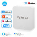 Tuya Zigbee 3.0 Gateway Hub Smart Home Wireless Bridge Smart Life APP Remote Control Automation Device Works with Alexa . 