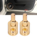 2pcs Audio Cable Reducer 0GA Wire Reducer Terminal Connector Pure Copper Gold-Plated for Car Audio Amplifier Modification. 