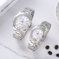 Senkq fashion stainless steel band quartz watch round waterproof wrist watch men and women LH-11. 