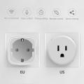Tuya Smart Life WIFI LED Light Switch Voice Control APP Socket 15A EU Power Plug Wireless Wall Outlet For Alexa Echo  Home lightify. 
