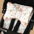 Baby Stroller Cushion Soft and Comfortable Double-side Cotton Cushion Cute Cartoon Rabbit Infant Cushion With Pillow. 
