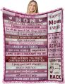 from Daughter Son for Mother's Day Birthday Mom Anniversary Unique for Mom Super Soft Flannel Throw Blankets.