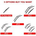 1/2/3/4/6PCS Car Wiper For Opel Astra J GTC 2009-2015 Front Rear Wiper Blades Brushes Cutter Auto Accessories 2013 2014 2015.