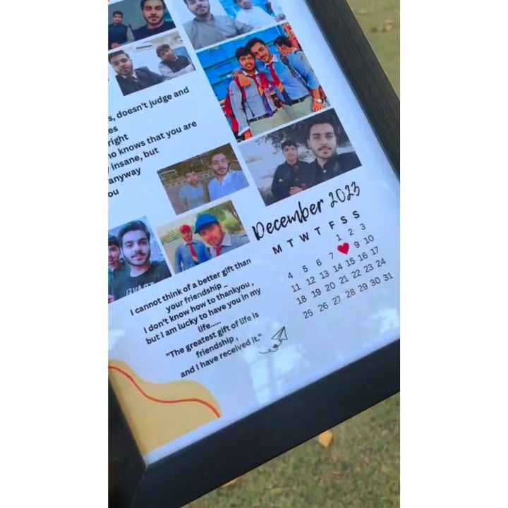 Customized%20A4%20size%20Friends%20Frame%20with%20Pictures%20Calendar%20and%20Message%20of%20choice%20-%20Image%203