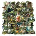 50Pcs Cute Forest Witch Stickers PET Natural Forest DIY Stickers Motorcycle Suitcase Decor Phone Laptop Decals.