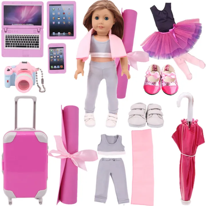 Ballet%20Yoga%20Training%20Suit%20Pajamas%20For%20American%2018%20Inch%20Girl%20Doll%20Clothes%20Accesories%2043%20cm%20Baby%20Items%20Our%20Generation%20Nenuco%20-%20Image%202