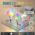 Zigbee 3.0 Smart LED Bulb E27 E14 GU10 RGB+CCT Dimmable Light 2700-6500K Lamp Works with Alexa Echo SmartThings Z2M Yandex Alice. 