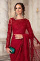 Gorgeous 3D Net Handwork Embroidery Saree For Woman For Girls. 