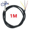DS18B20 Temperature Sensor Stainless Steel Package 1M / 2M / 3M Waterproof 18B20 Cable Temperature Probe For Arduino. 