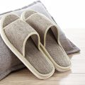 2024 New Linen Shoes Women And Men Household Slippers Home Floor Shoes Summer Women's Mute Slippers Sandals Women Slippers. 