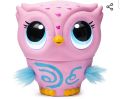 Owleez, Flying Baby Owl Interactive Toy with Lights and Sounds (Pink), for Kids. 