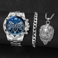 Surprise  Watch Set Blind Box- 3PCS/Set Fashio Men's Watch Arabic Dial Man Business Watches Jewelry Set（Without Box ）. 