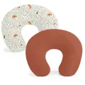 2PCS Baby Nursing Pillow Cover Printing Design Removable U Shape Breastfeeding Pillow Sleeve Ultra Soft Slipcover. 