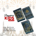 Soft Velvet Kids Prayer Mat 40x60 cm Polyester Embossed Janamaz Rug. 