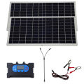 20W 18V Outdoor Solar Panel Charger Flexible Solar Panel Kit with100A controller For Travel Camping Phone Car Battery Generator.