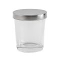 Transparent jars 90ml ( 6pc ) - Silver lid - Candle making Glass jars. 