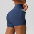 Women Sports Short With PocketedYoga Legging Shorts Squat Proof High Waist Fitness Tight Shorts Quick Drying Cycling Workout Gym. 