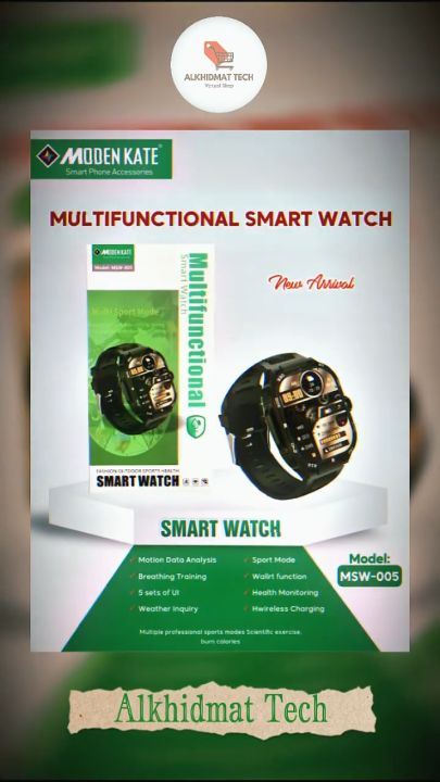 Modenkate MSW-005 Smart Watch – Fitness Tracker, Heart Rate Monitor, Sports Modes, Full Touch Display