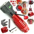 Faucet and Sink Installer 18 in 1 Multi-purpose Wrench Plumbing Tool for Toilet Bowl Sink Bathroom Kitchen Plumbing and more.