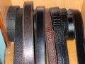 Branded buckal in original cow leather. 
