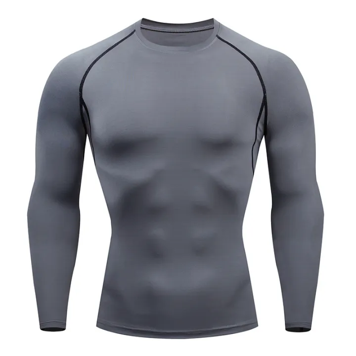 Dry%20Fit%20Men'S%20High%20Quality%20MMA%20Fitness%20Gym%20Sports%20T-Shirt%20Jogging%20Running%20Shirt%20Compression%20Breathable%20Rashguard%20Comprehensive%20-%20Image%204