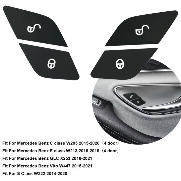 Car%20Door%20Lock%20Unlock%20Switch%20Button%20Decoration%20Sticker%20for%20Mercedes%20Benz%20C%20E%20S%20Class%20GLC%20W205%20W213%20X253%20Vito%20W447%20W222%20Car%20Access%20-%20Image%202