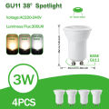 4Pack 3W MR11 GU11 LED Spot Light Bulb 35mm Diameter AC 220V MR11 GU4 GU10 GU5.3 Lamp Bright Mini COB LED Spotlight Lamp. 