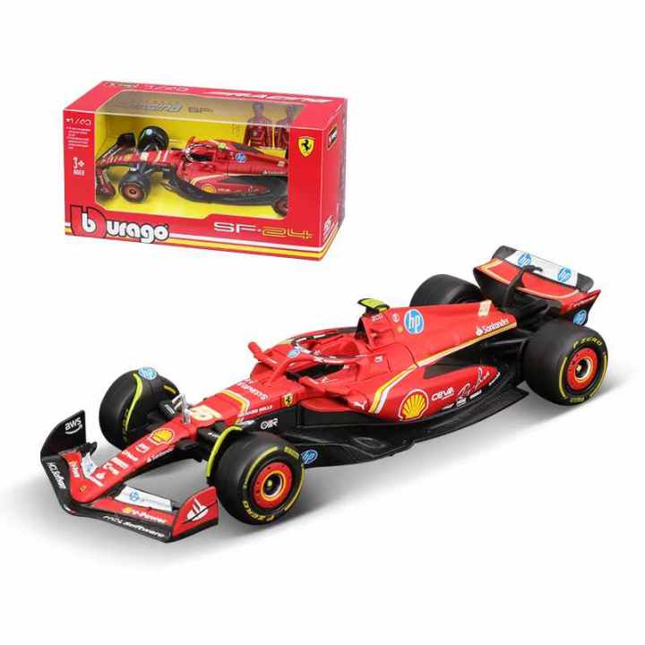 Burago 1:43 2024 Scuderia Ferrari SF24#16 Leclerc #55 Sainz F1 Model Formula Car Static Simulation Diecast Collection Gift