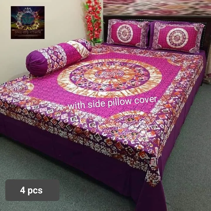 Cozy%20and%20Comfortable%20Twill%20Panel%20Cotton%20Double%20Size%20Bed%20Sheet%20(7.5%C3%978.5)%20Feet%20for%20King%20Size%20Beds%20-%20Matching%20Pillow%20Covers%20-%20Ultimate%20Bedding%20Comfort%20-%20Image%204