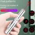 Multi Functional Upgrade USB Direct Charging Infrared Cat Toy Laser Pattern Projection Interactive Cat Stick Pet Toy Supplies. 